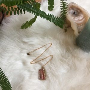 Geode crystal necklace